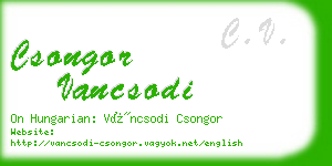 csongor vancsodi business card